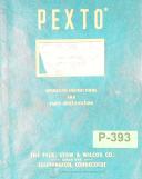 Pexto-Pexto Operators Instruction Parts Lists 10U10A Power Shear Manual-10U10A-01
